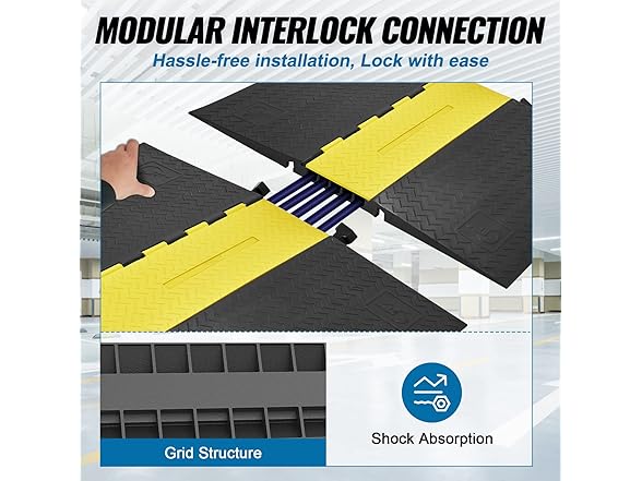 VEVOR Rubber Cable Guard - 5-Channel