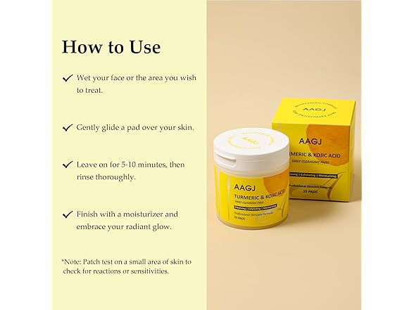 Turmeric Kojic Acid Cleansing Pads