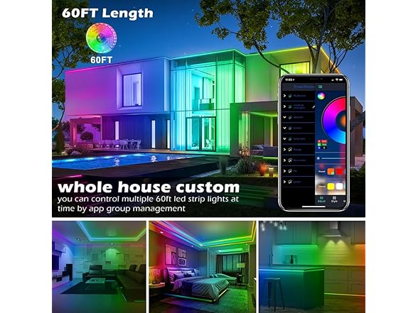 AILBTON Led Strip Lights, 60Ft