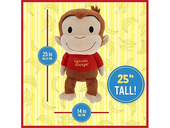 Curious George Cuteeze Stuffed Animal Plush Toy Monkey 