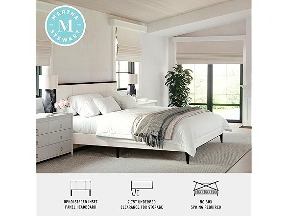 Martha Stewart Jett Platform Bed, King