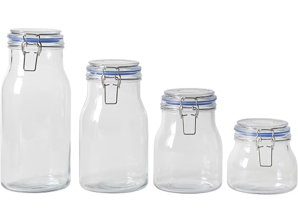 Sur La Table Lyon Court 4-Piece Glass Canister Set