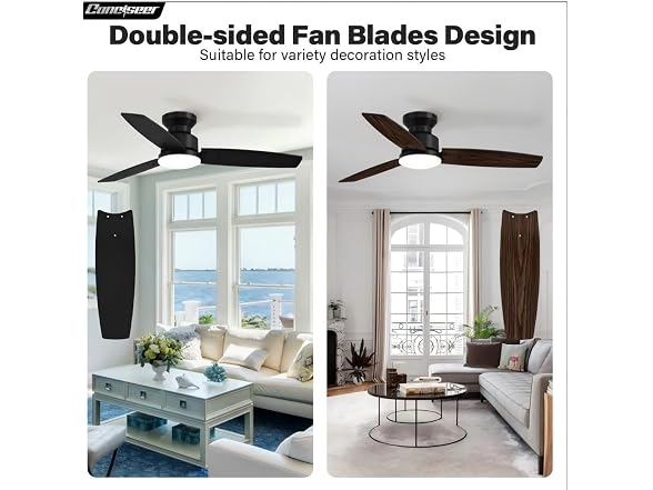 Conciseer 42in Flush Mount Ceiling Fan