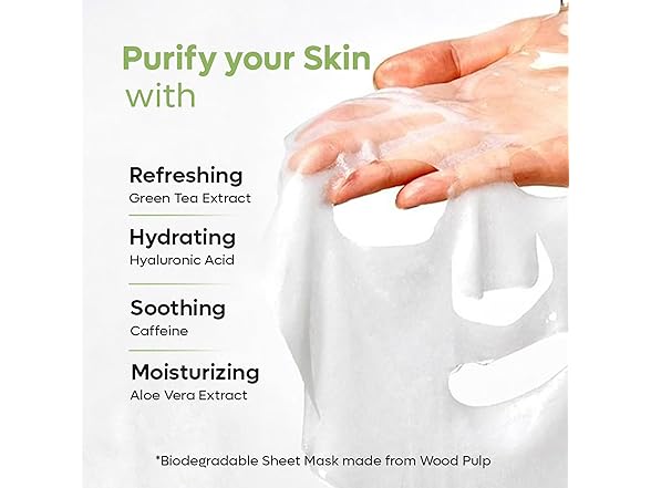 mCaffeine Green Tea Sheet Mask