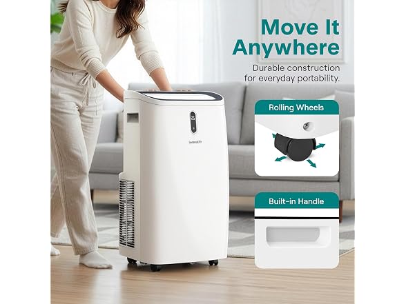 SereneLife SLPAC406W.6 14,000 BTU 550sqft Portable AC