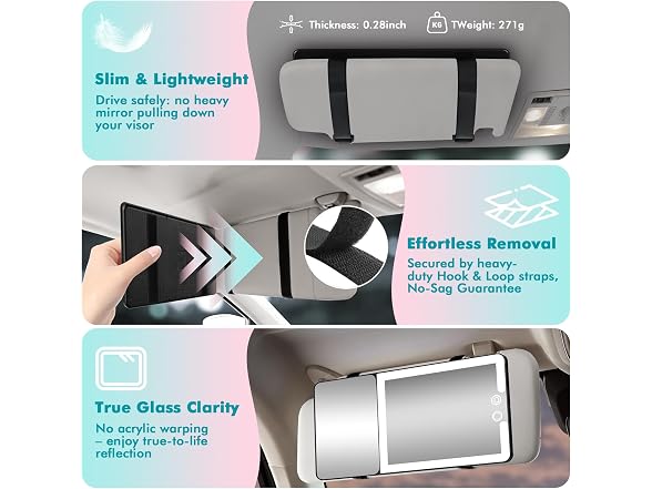 Car Sun Visor Vanity Mirror
