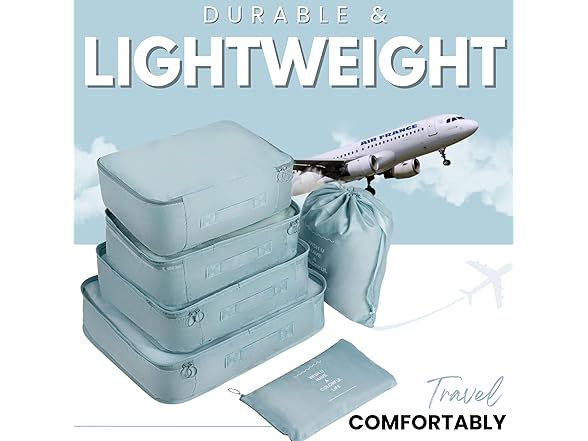 7-Piece Compression Travel Packing Cubes