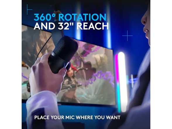 Logitech Yeticaster GX RGB Microphone and Boom Arm