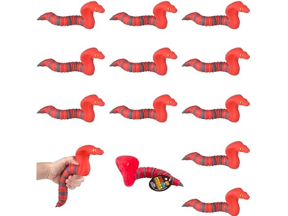 8 Inch Wiggle Sensory King Cobra – 12 Count Display