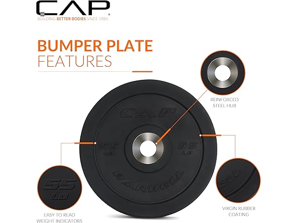 CAP Barbell PRO Olympic Plate (55 lb - Single)