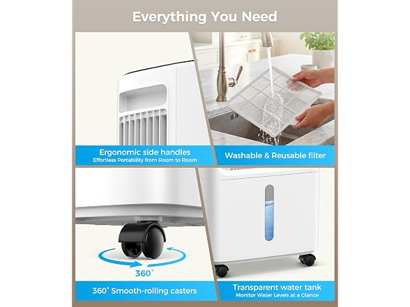VEAGASO 2,500 Sq.Ft Dehumidifier