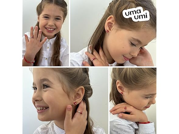 925 Sterling Silver Heart Red Earrings