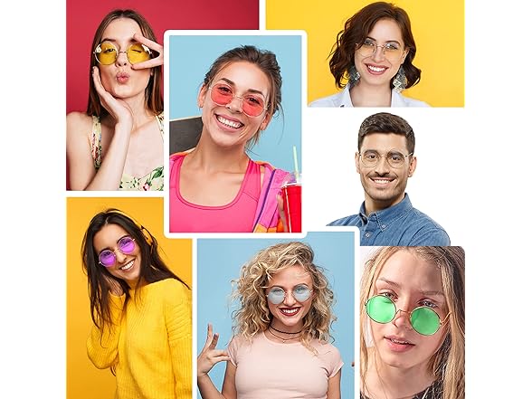 ALWAYSUV Round Small Flat Sunglasses