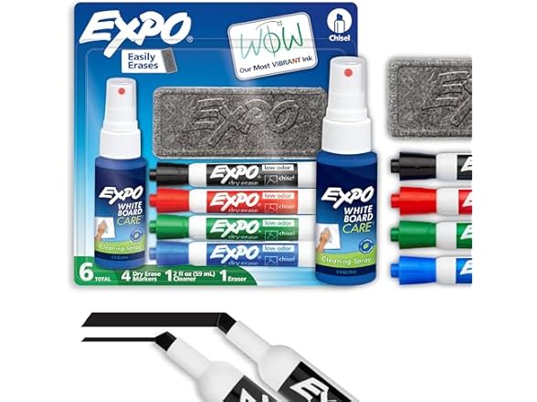 EXPO Low Odor Dry Erase Marker Set