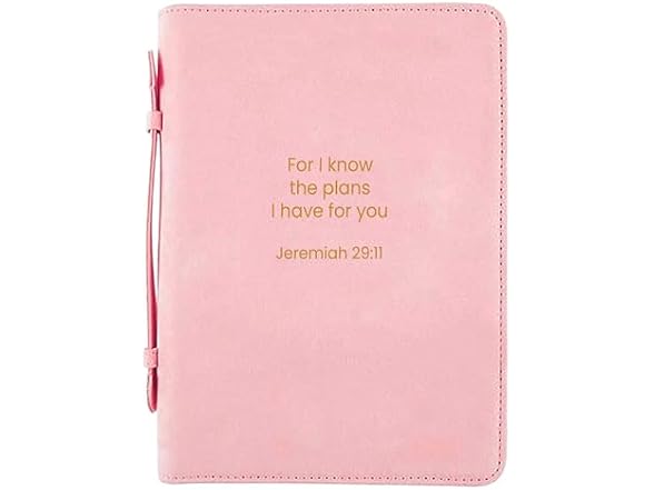 White Dove Designs Bible Cover-His Plans-Pink-XLG