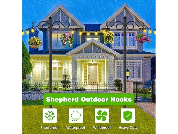 (2 Pack) Double Shepherds Hooks | 90 In