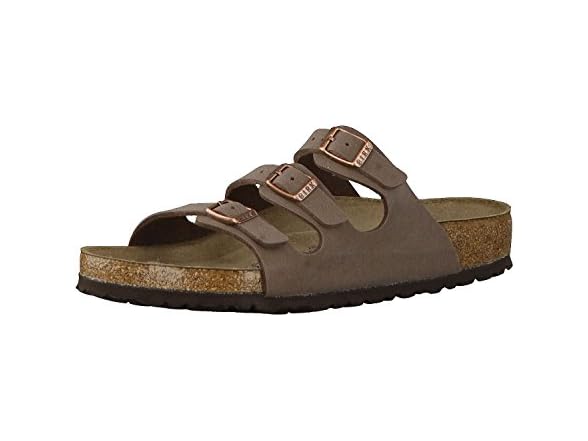 Birkenstock Unisex Florida Soft Footbed Birkibuc Mocha (41 EU)