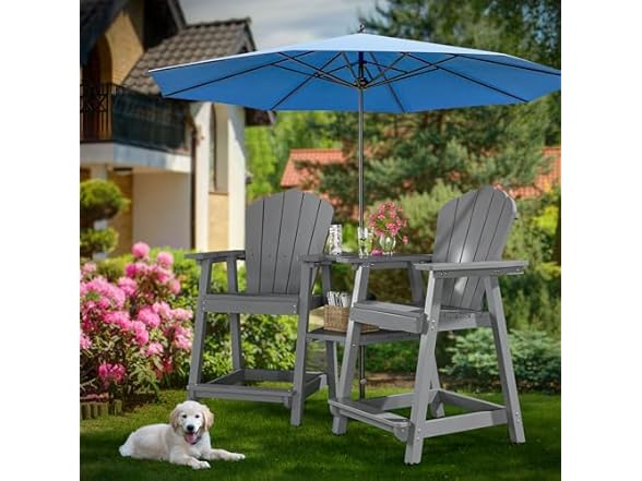 (Set of 2) PatioPerk Tall Adirondack Chairs
