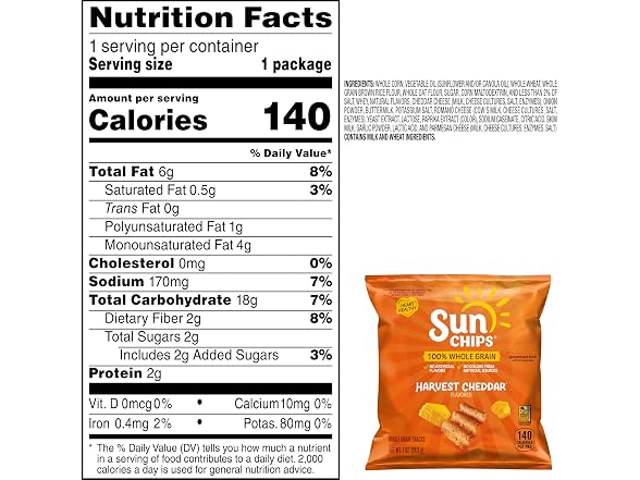 SunChips Harvest Cheddar Pack of 104