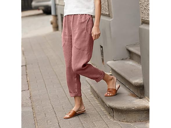 Girony Women (XL) Cotton Linen Casual Pants