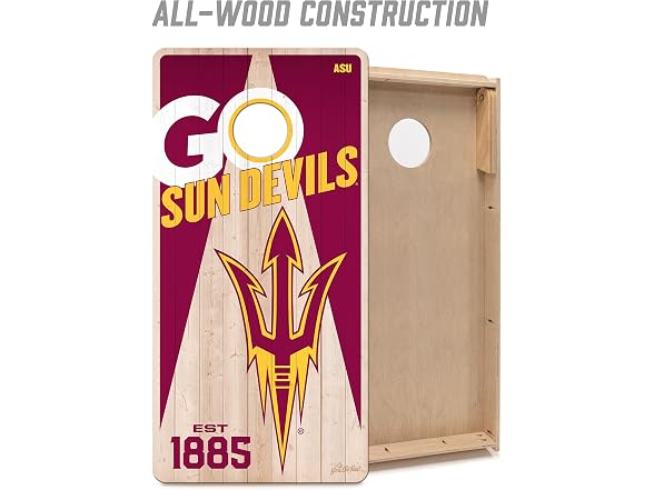 YouTheFan NCAA 2' x 4' Wood Cornhole Set