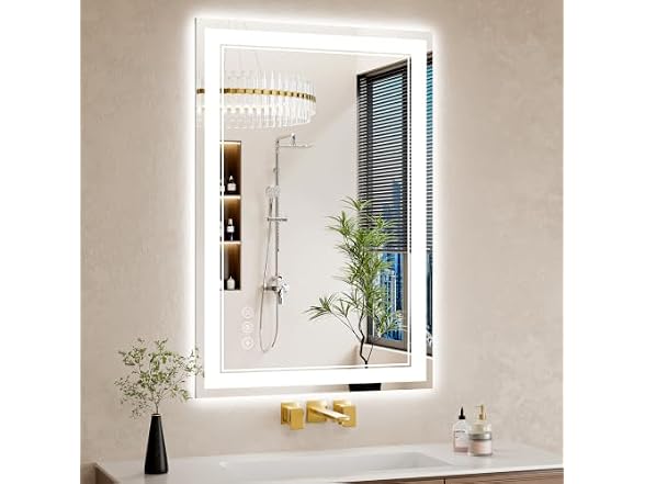 WISSMIELS Anti-Fog LED Bathroom Mirror
