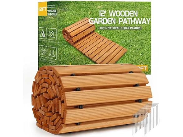 12' Roll-Out Cedar Garden Pathway