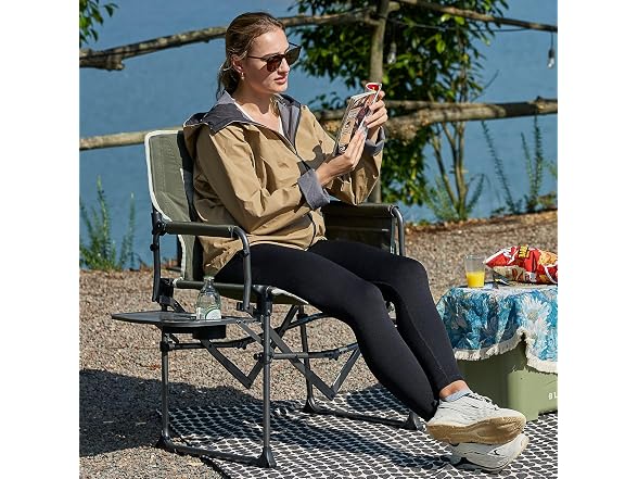 EVER ADVANCED Green Camping Chair 2 Pack
