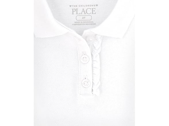 Children's White Ruffle Polo (2T)