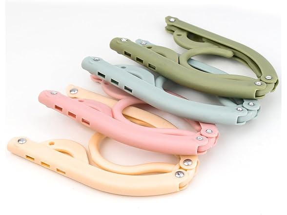 12 Pcs Plastic Folding Clothes Hangers