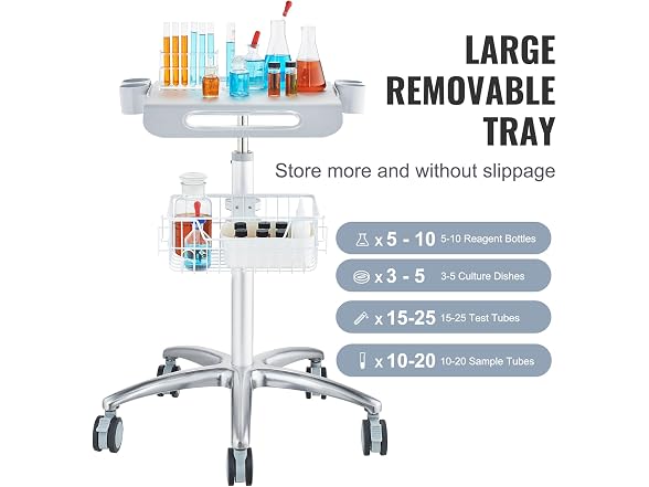 Medical Cart, Salon Cart with Wheels, Mobile