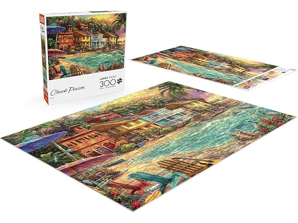 Chuck Pinson - Island Time - Large Piece Jigsaw Puzzle