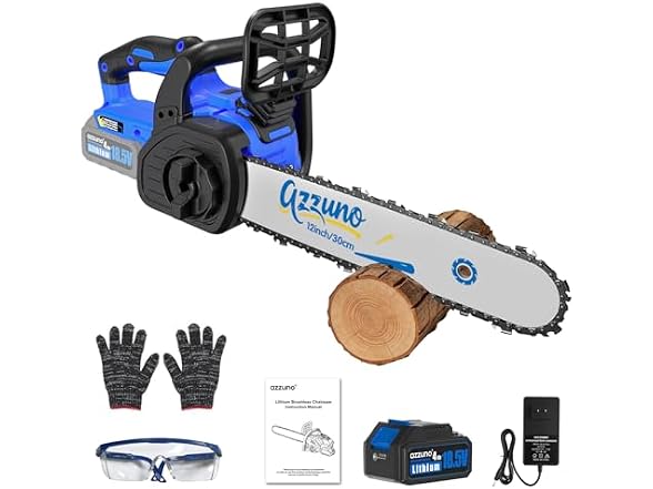 AZZUNO 12" Cordless Electric Chainsaw