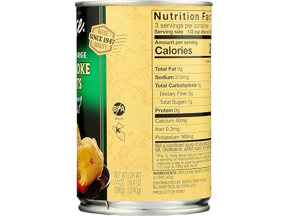 Reese Artichoke Hearts, 14 OZ