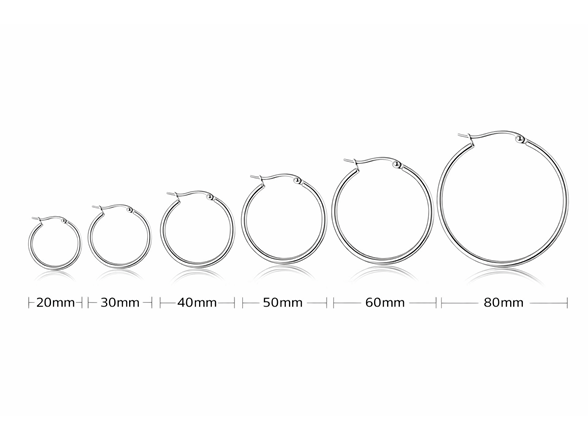 Essential Hoop Earring Set (20mm–80mm)
