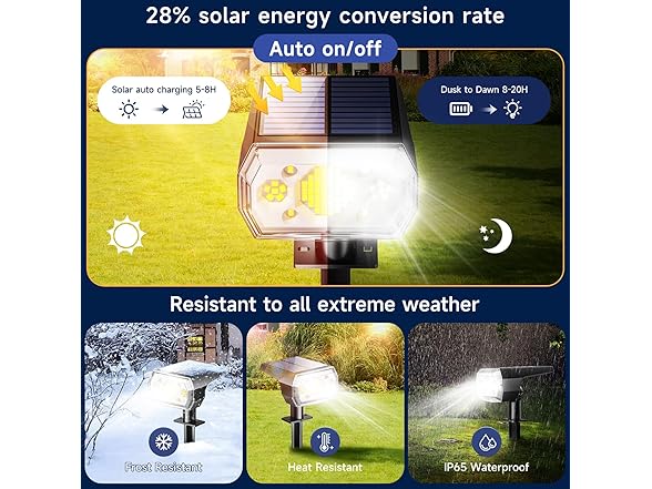 Solar Lights Outdoor 4 Pack