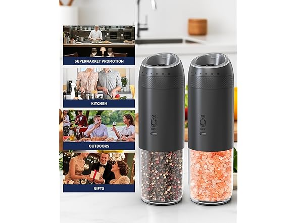 CIRCLE JOY Gravity Electric Salt and Pepper Set 