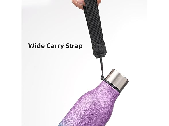 Konokyo Insulated Water Bottle with Strap,18 oz