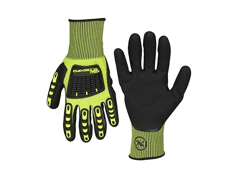 Flexzilla Pro Impact Sandy Nitrile Dip Gloves, 3 Pack