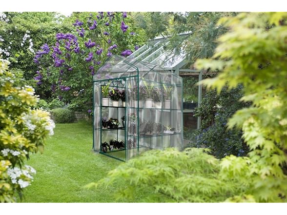 Home-Complete Walk in Greenhouse with 8 Sturdy Shelves
