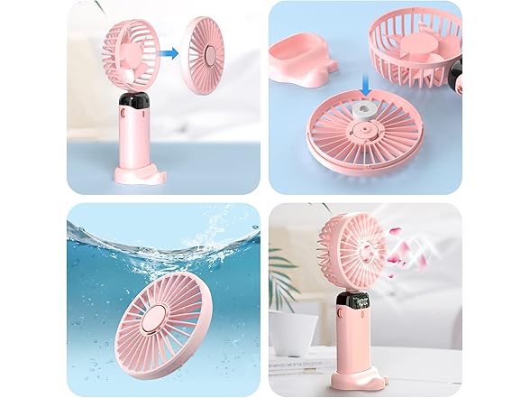 Pluralla Pink Personal Rechargable Fan