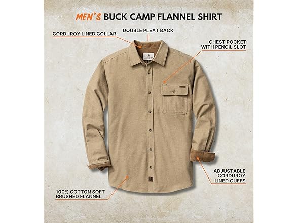 Legendary Whitetails Mens LS Flannel Shirt
