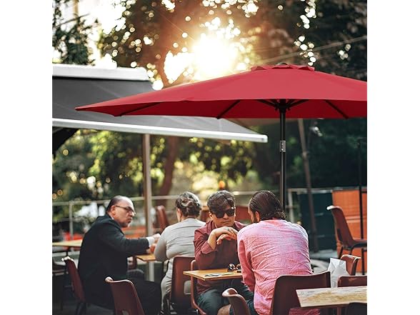 Simple Deluxe 9' Patio Umbrella Red