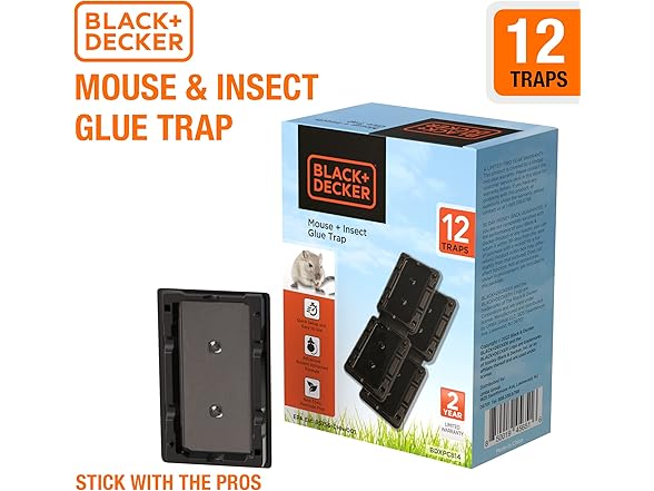 BLACK+DECKER BLACK+DECKER Glue Traps for Mouse & Insect-