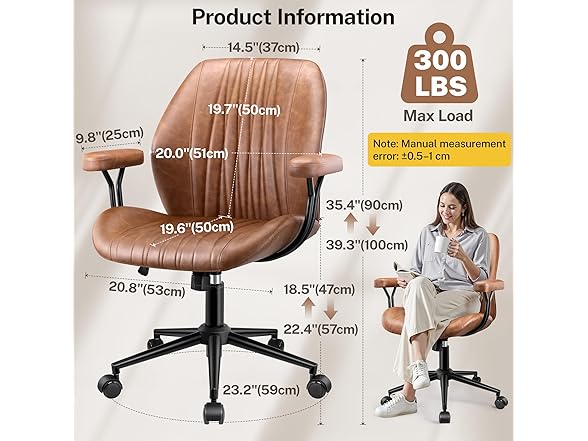 HeroSet Leather Office Chair