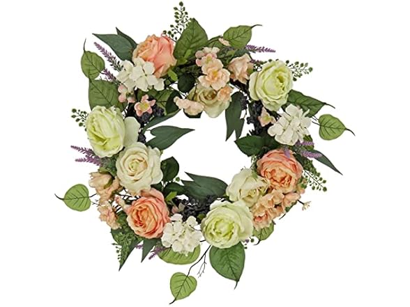 National Tree Company 24" Rose Wreath