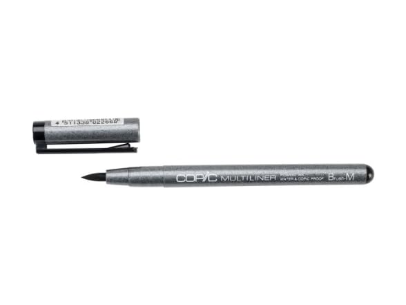 Copic Marker Multiliner Brush Medium Ink Pen, Black