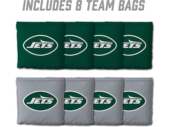 NEW YORK JETS Set of 8 Cornhole Bags