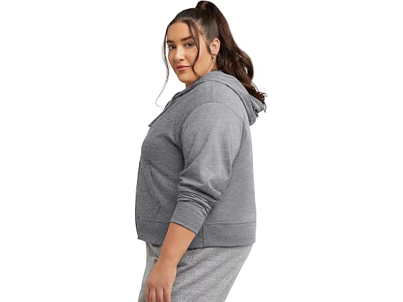 Hanes Women Originals French Terry Zip-up Hoodie - Gallery 3