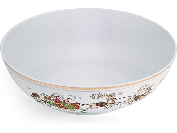 Fitz and Floyd St. Nicholas Gold Banded Serving Bowl